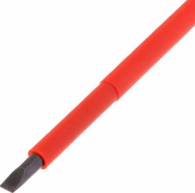 REXANT 12-4712 Отвертка шлицевая диэлектрическая SL4х100мм, до 1000В, двухкомпонентная рукоятка REXANT