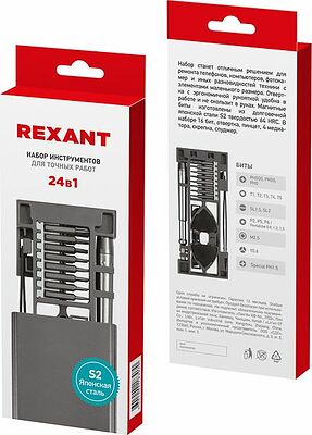 REXANT 12-4754 Набор отверток для точных работ REXANT XA-04, 24 предмета