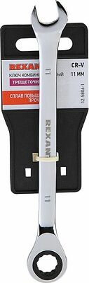 REXANT 12-5806-1 Ключ комбинированный трещоточный 11мм, CrV, зеркальный хром REXANT 