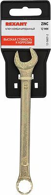 REXANT 12-5807-2 Ключ комбинированный 12мм, желтый цинк REXANT 