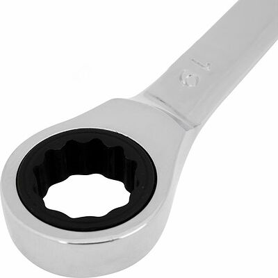 REXANT 12-5813-1 Ключ комбинированный трещоточный 19мм, CrV, зеркальный хром REXANT 