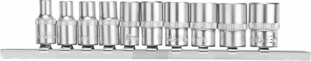 REXANT 12-8316 Набор торцевых головок 1/4, шестигранные, CrV, 10 шт., 4-13мм REXANT