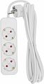 REXANT 13-4010 Удлинитель STANDARD 3 гнезда, 3м, 3х1,0мм², с/з, белый REXANT