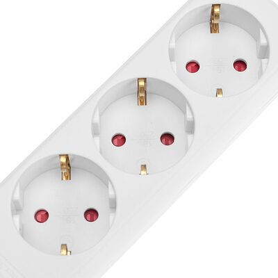 REXANT 13-4011 Удлинитель STANDARD 3 гнезда, 5м, 3х1,0мм², с/з, белый REXANT