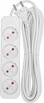 REXANT 13-4025 Удлинитель STANDARD 4 гнезда, 5м, 2х1,0мм², б/з, белый REXANT