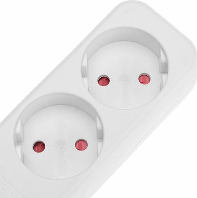 REXANT 13-4025 Удлинитель STANDARD 4 гнезда, 5м, 2х1,0мм², б/з, белый REXANT