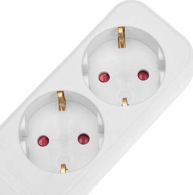 REXANT 13-4047 Удлинитель STANDARD 6 гнезд, 3м, 3х1,0мм², с/з, с выключателем, белый REXANT