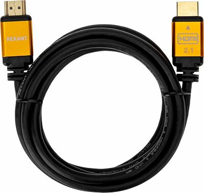 REXANT 17-6004 Кабель HDMI - HDMI 2.1, длина 2м, Gold REXANT
