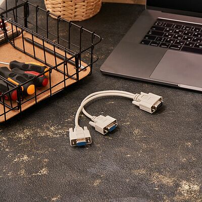 REXANT 17-6834 Переходник штекер VGA - 2 гнезда VGA, провод REXANT