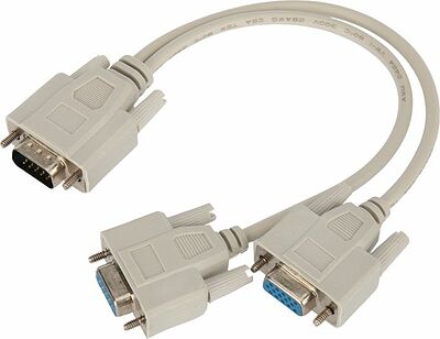 REXANT 17-6834 Переходник штекер VGA - 2 гнезда VGA, провод REXANT