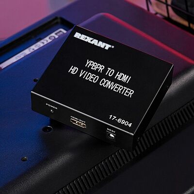 REXANT 17-6904 Конвертер YPbPr + SPDIF / Toslink на HDMI, металл REXANT