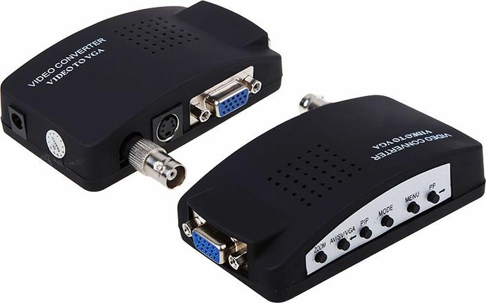 REXANT 17-6932 Конвертер BNC/RCA + S-video на VGA + переходник (гн. BNC – шт. RCA), пластик REXANT