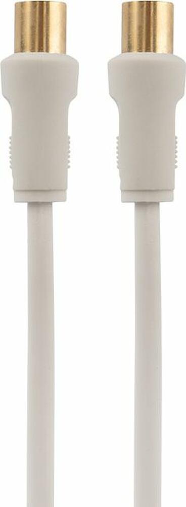 REXANT 18-0004 Шнур ТВ гнездо - ТВ штекер, 3м, белый REXANT