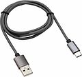 REXANT 18-1896 Кабель USB-A – Type-C, 3A, 1м, в темно-серой нейлоновой оплетке REXANT