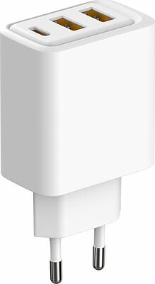 REXANT 18-2213 Сетевое зарядное устройство с двумя портами USB-A и одним портом USB-C, 10Вт REXANT
