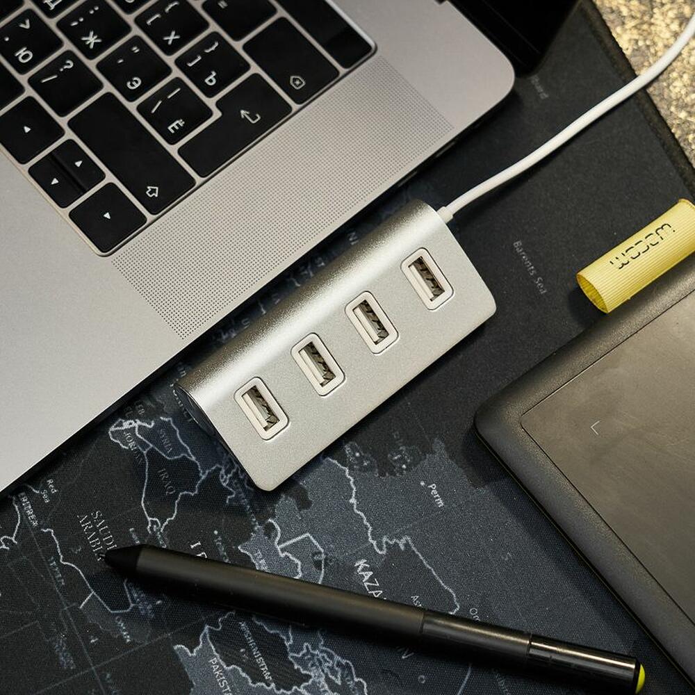 REXANT 18-4106 Разветвитель REXANT 4 USB-port серебристый