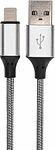 REXANT 18-4245 Кабель USB-A – Lightning, 2,4А, 1м, нейлон, серый REXANT