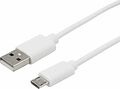 REXANT Кабель передачи данных REXANT microUSB длинный штекер 1М белый (18-4269)