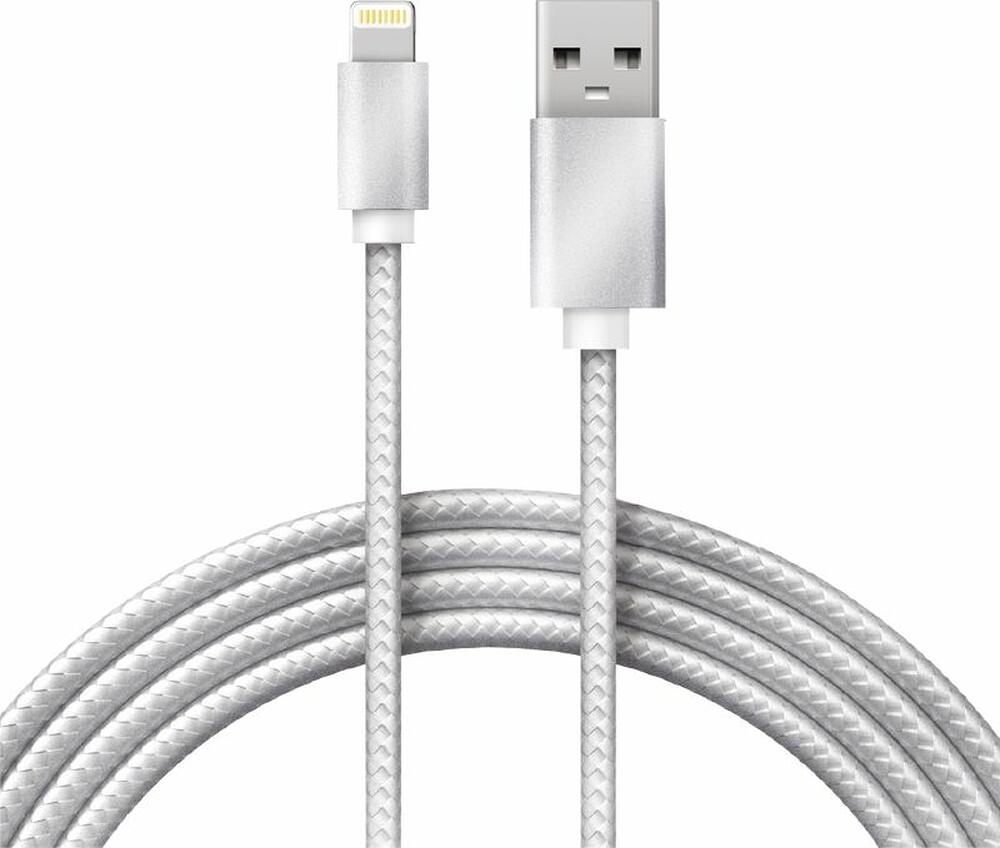 REXANT 18-7051 Кабель USB-A – Lightning, 2,4А, 1м, в серебристой нейлоновой оплетке REXANT