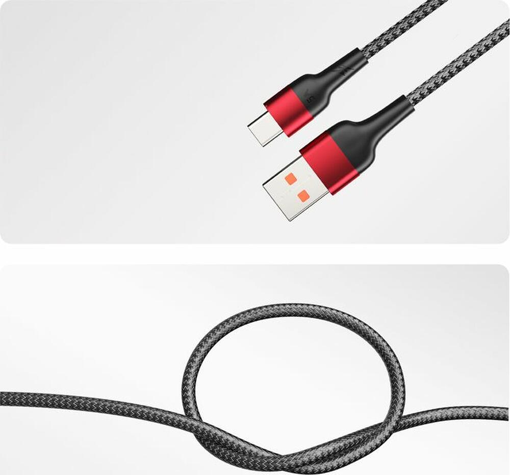 REXANT 18-7066 Кабель USB-A – Type-C, 5А, 50Вт, 1м, в черной нейлоновой оплетке REXANT
