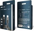 REXANT 18-7072 Кабель Type-C – Type-C, 5A, 100Вт, 1м, в черной нейлоновой оплетке REXANT