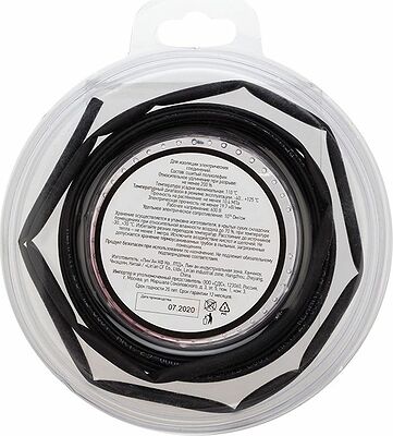 REXANT 29-0006 Трубка термоусаживаемая ТУТ нг 3,0/1,5мм, черная, ролик 2,44м REXANT
