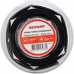 REXANT 29-0036 Трубка термоусаживаемая ТУТ нг 6,0/3,0мм, черная, ролик 2,44м REXANT