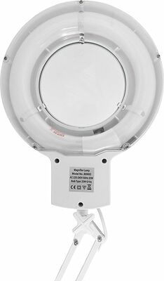 REXANT 31-0021 Лупа на струбцине круглая 8D с подсветкой, ø127мм, белая REXANT