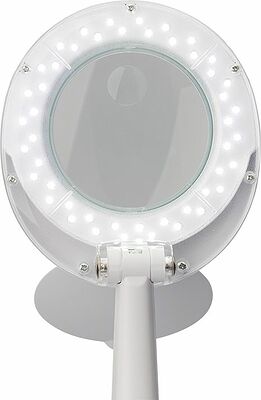 REXANT 31-0245 Лупа настольная 3D с подсветкой 30 SMD LED, ø100мм, белая REXANT
