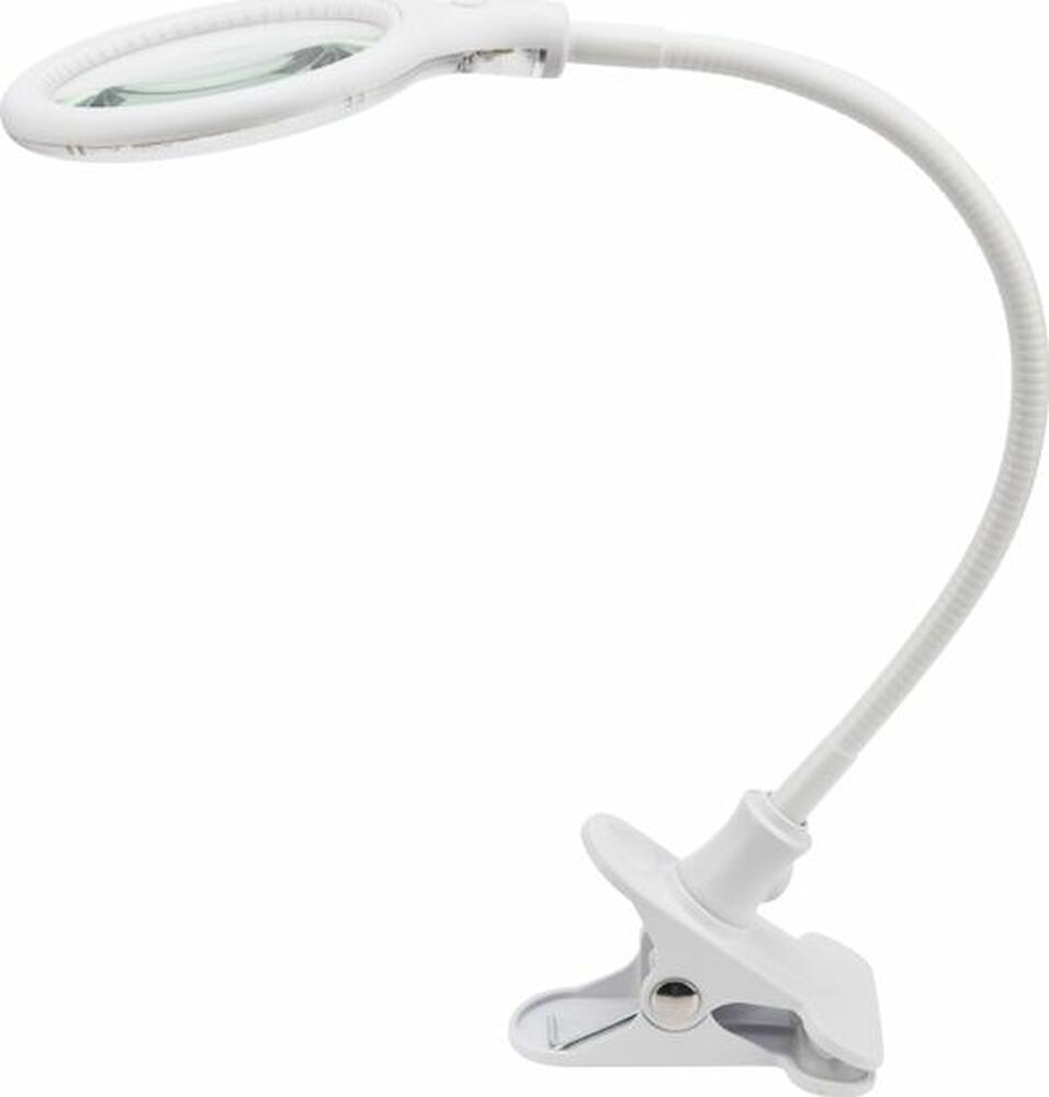 REXANT 31-0247 Лупа настольная 3D с подсветкой 30 SMD LED, подставка+прищепка, ø95мм, белая REXANT
