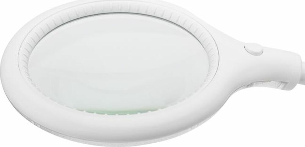 REXANT 31-0247 Лупа настольная 3D с подсветкой 30 SMD LED, подставка+прищепка, ø95мм, белая REXANT