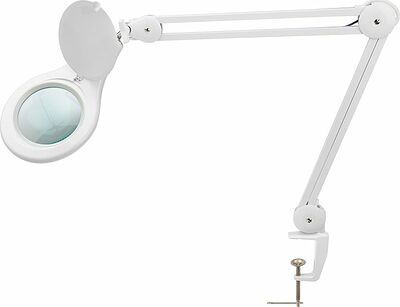 REXANT 31-0403 Лупа на струбцине круглая 5D с подсветкой 56 SMD LED, ø127мм, белая REXANT
