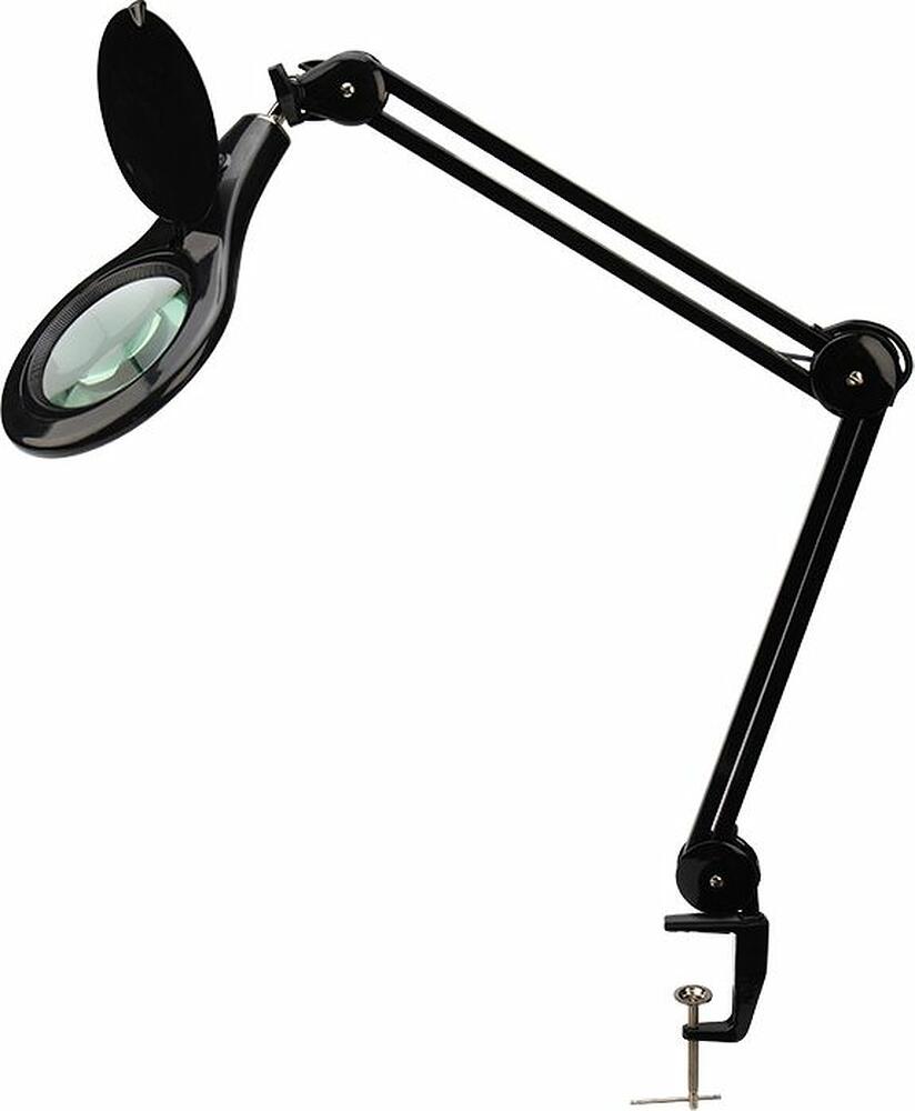 REXANT 31-0406 Лупа на струбцине круглая 5D с подсветкой 56 SMD LED, ø127мм, черная REXANT