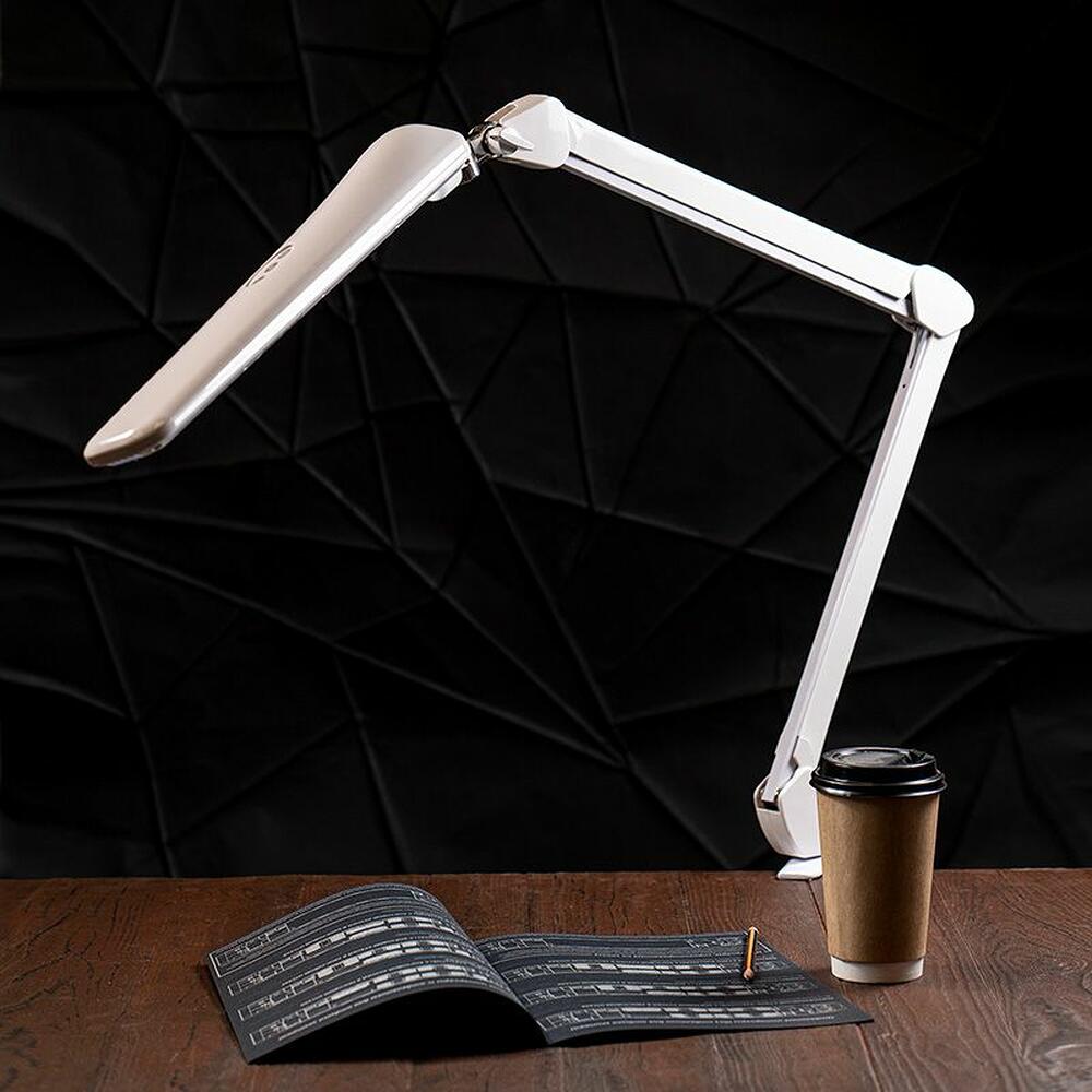 REXANT 31-0408 Лампа настольная бестеневая, струбцина, ECO light, 90 SMD LED, сенсорный диммер, белая REXANT