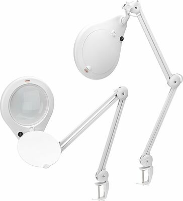REXANT 31-0503 Лупа на струбцине круглая 5D с подсветкой 84 SMD LED, ø178мм, белая REXANT