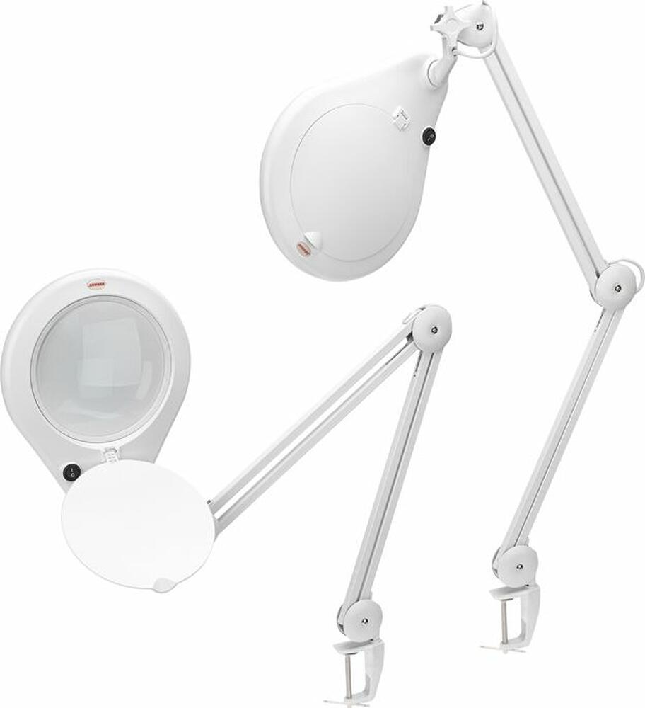 REXANT 31-0503 Лупа на струбцине круглая 5D с подсветкой 84 SMD LED, ø178мм, белая REXANT
