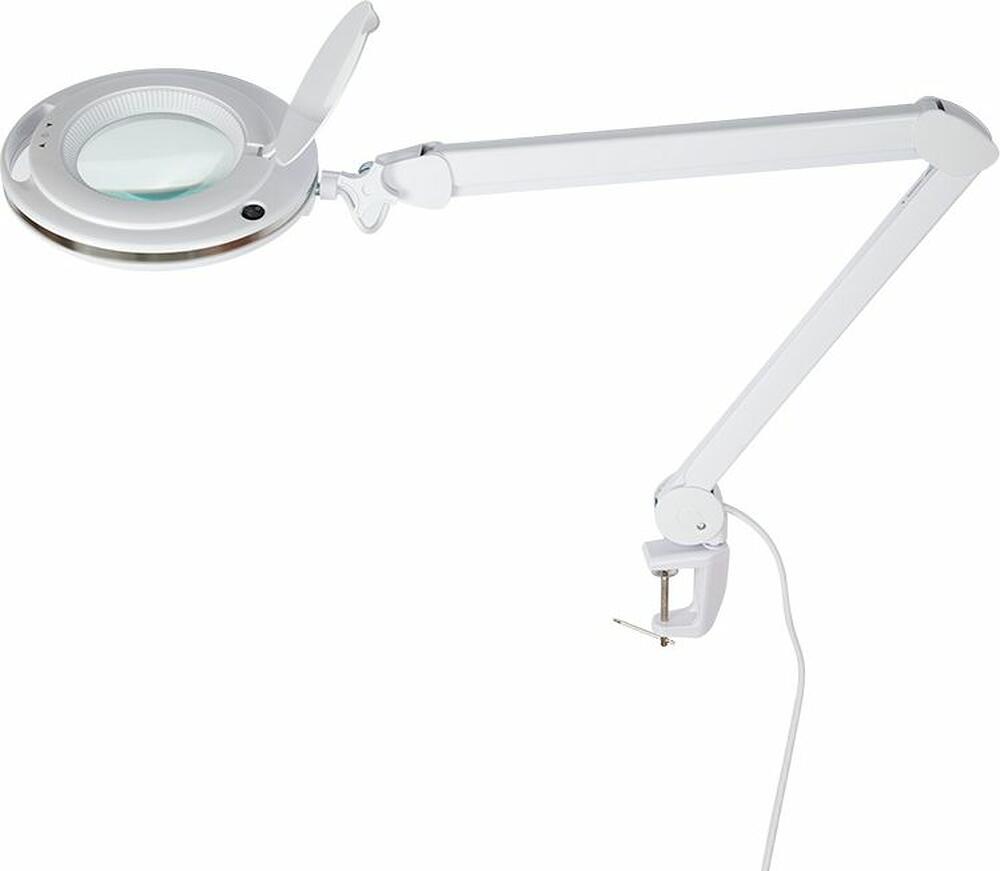 REXANT 31-0531 Лупа на струбцине круглая 3D с подсветкой 60 SMD LED, сенсорный регулятор яркости, ø127мм, белая REXANT