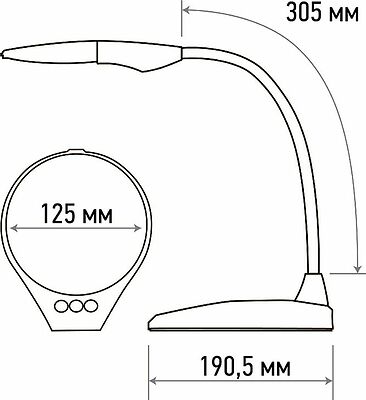 REXANT 31-0560 Лупа настольная 3D с подсветкой 3LED, сенсорная регулировка яркости, EXPERT, ø125мм, белая REXANT