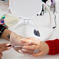 REXANT 31-0560 Лупа настольная 3D с подсветкой 3LED, сенсорная регулировка яркости, EXPERT, ø125мм, белая REXANT