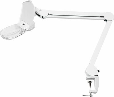 REXANT 31-0565 Лупа на струбцине квадратная 3D+20D с подсветкой 6LED, серия EXPERT, белая REXANT