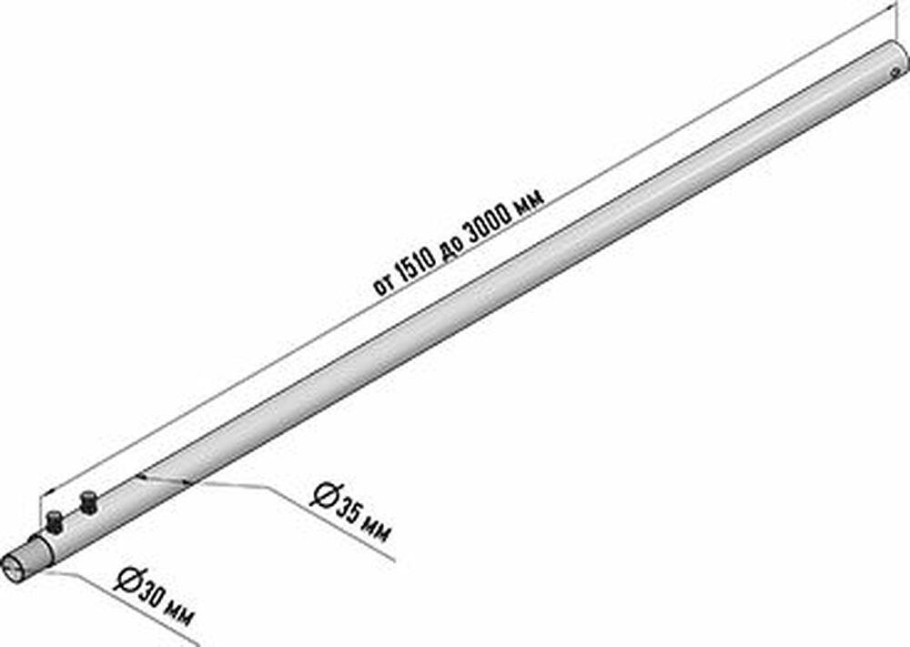 REXANT 34-0485 Мачта для антенн КРЫМ-3 телескопическая, 300см REXANT