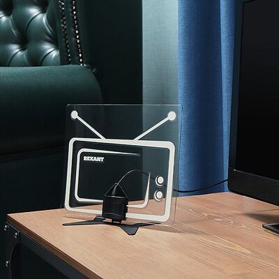 REXANT 34-0719 Антенна комнатная «Активная» с USB питанием, для цифрового телевидения DVB-T2, Ag-719 REXANT
