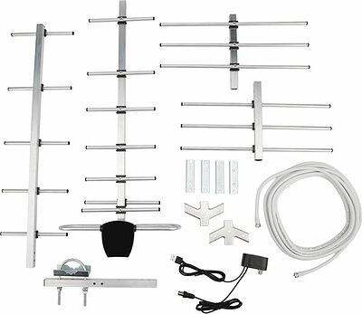 REXANT 34-0773 ТВ антенна наружная «Активная» для цифрового ТВ DVB-T2, RX-406-DEF REXANT