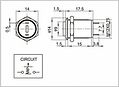 REXANT 36-3151 Кнопка антивандальная Ø12 Б/Фикс (2с) OFF-(ON) выпуклая (A12-B2) REXANT