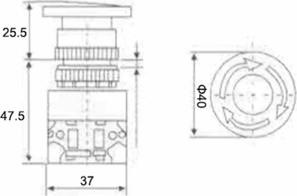 REXANT 36-3553 Выключатель-кнопка 10А Ø22 красная Аварийная остановка (Y090-11ZS) REXANT
