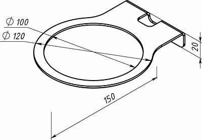 REXANT 38-0632 Кронштейн для колонок, настенный, черный REXANT