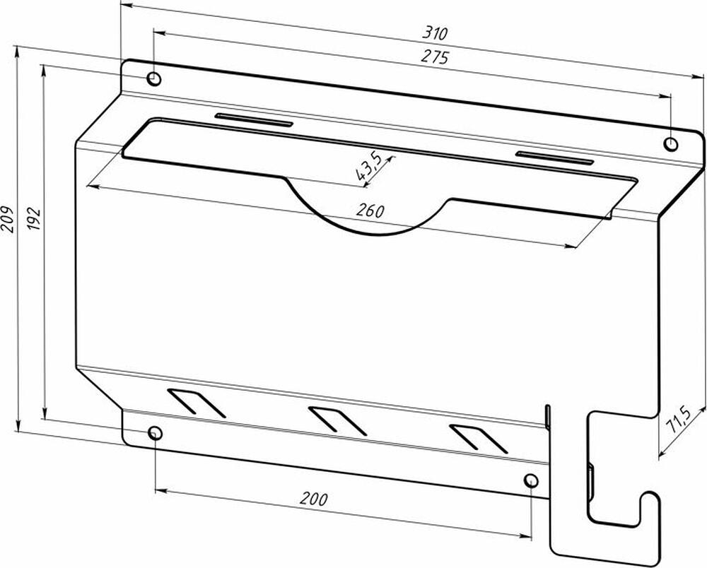 REXANT 38-0658 Держатель для угловых шлифмашинок до 230мм, настенный, с крючками, черный REXANT