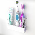 REXANT 38-0704 Держатель для хранения зубных щеток и аксессуаров для ванны, белый REXANT