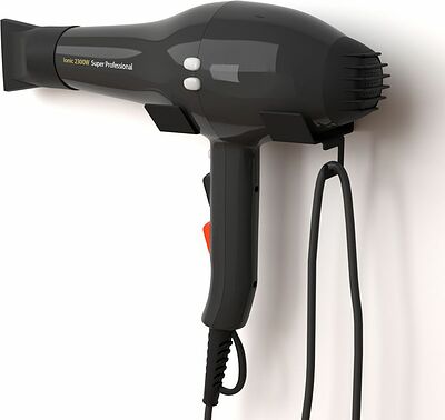 REXANT 38-0705 Держатель для хранения фена с креплением для сетевого кабеля, черный REXANT