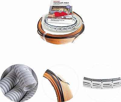 REXANT 51-0512-3 Теплый пол, кабельная секция Standard RND-10-150 150Вт, 10м, 0,9-1,2м² двухжильный REXANT